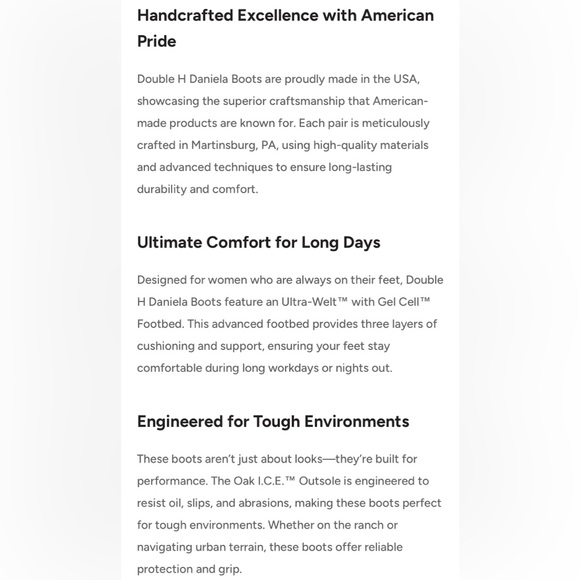 Double H Women’s Daniela 12” Brown Leather Western Work Boots Size 8 - Picture 8 of 10